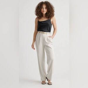 Quince Cream Wide-Leg Trousers